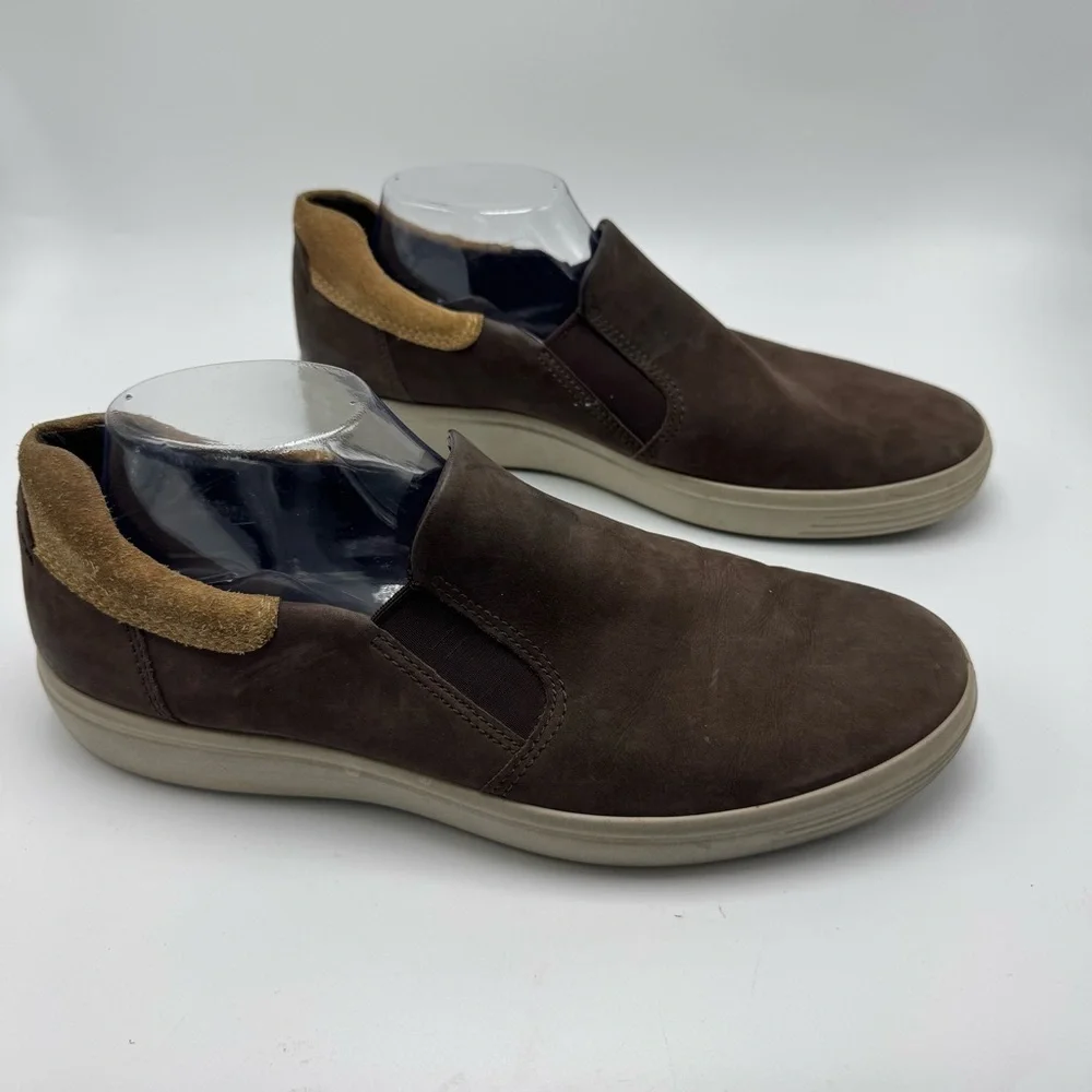 Ecco Soft 7 Slip On Loafer Mens Size 43 US 9/9.5 Brown Leather Comfort